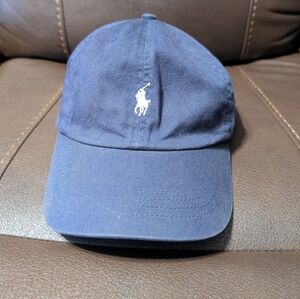 Vintage Polo Ralph Lauren Hat - 90s Made in Taiwan - Leather Strapback